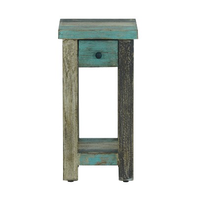 Meader Boho Handmade Distressed Mango Wood End Table - Christopher Knight Home