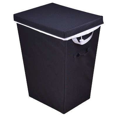 Laundry Hamper with Lid Black - Room Essentials™