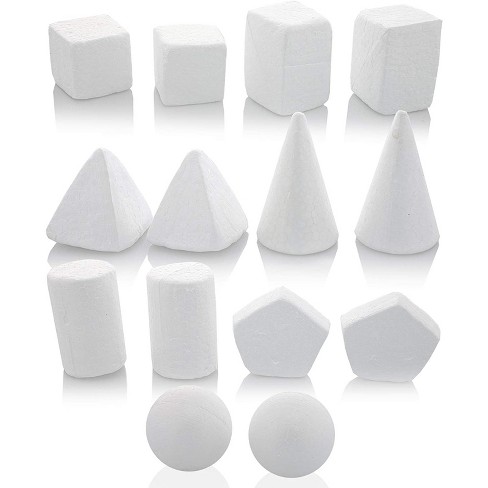 Bright Creations 14 Piece White Geometric Foam Shapes For Kids