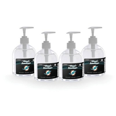 NFL Miami Dolphins 16oz Pump Top Hand Sanitizer - 4pk