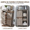SinCiDo Farmhouse Modern 5 Drawer Tall Dresser w/Sliding Barn Door, Storage Organizer Dresser for Bedroom, Living Room & Kids Room - 2 of 4