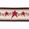 Earth Rugs Primitive Stars Burgundy Oval Stair Tread 27"x8.25" – Rustic Farmhouse Style - 2 of 3