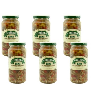 Giuliano Mild Giardiniera In Oil - 6 pack, 16 oz