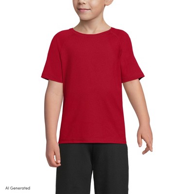 Lands' End Kids Short Sleeve Active Tee - Small - Red — фото 4