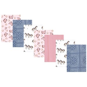 Luvable Friends Hudson Baby Flannel Burp Cloths 7pk Set - 1 of 2