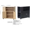 Kings Brand Furniture Alaina Kitchen Island Rolling Cart on Wheels with Storage Cabinet - 4 of 4