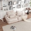 LAOTIES Upholstered Human Dog Bed For Adults And Pets,Adjustable Floor Sofa With Massage Cushion And Velvet Surround - 3 of 4