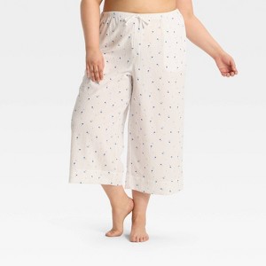 Women's Cropped Pajama Pants - Auden™ - 1 of 3