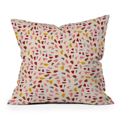 16"x16" Mirimo Terrazzo Fall Square Throw Pillow Red - Deny Designs