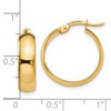 Black Bow Jewelry 4.5mm Polished Round Hoop Earrings 10k Yellow Gold, 18mm (11/16 Inch) - 4 of 4