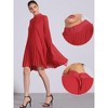Allegra K Women's Loose Flowy Cloak Sleeve Cape Pleated Chiffon Dress - 2 of 4