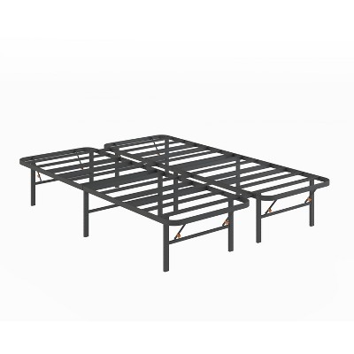 Twin Black Metal Platform Bed Frame with Storage