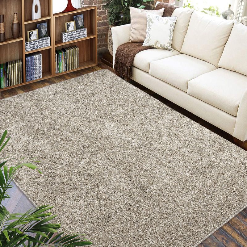 Modern Solid Area Rug Plush Fluffy Rug Thick Shag Rugs for Living Room Bedroom, 1 of 8