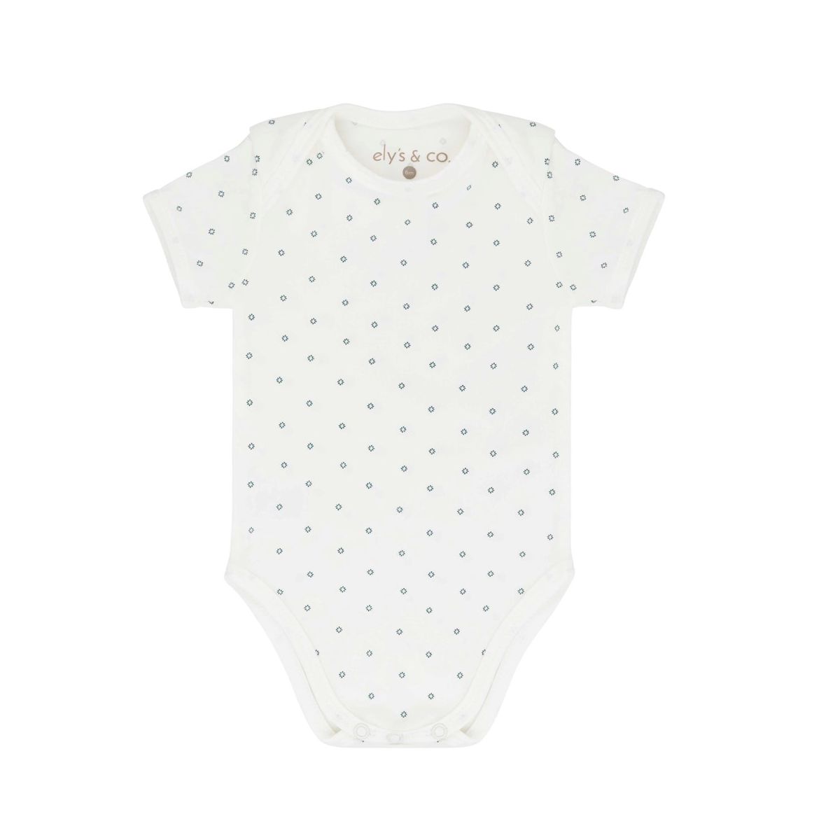 Ely's & Co. Cotton Baby Boy Short Sleeves Bodysuits-Undershirts Blue - 3 Pack, Stripes, Diamonds, Dragonfly - thumbnail 5
