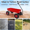 Unbanmax Outdoor Wagon All Terrain Rally Vehicle, with Removable Wooden Side Panels Pneumatic Tires - 4 of 4