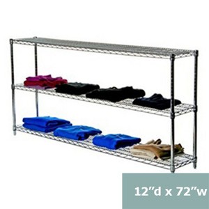 Shelving.com Chrome Wire Shelving with 3 Tier Shelves - - 1 of 3