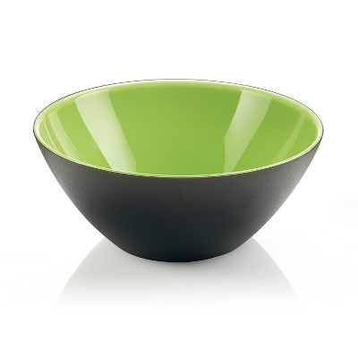 Guzzini My Fusion Kiwi Green and Black Acrylic 9.8 Inch Bowl