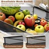 Kitchen Trolley On Wheels, 5 Tier Fruit and Vegetable Basket with 4×360° Casters, Metal Rolling Storage Cart for Living Room, Laundry, Garage - 3 of 4