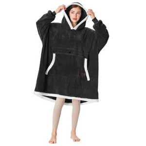 Catalonia Oversized Hoodie Sweatshirt for Women Men, Wearable Blanket Hoodie Fleece for Adults, Warm & Soft Blanket Giant Pocket, Gift Idea - 1 of 4