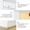 Double Dresser with Power Outlet, Accent Chests of Drawers with LED Light, Modern White Storage Dresser with Charging Station, White - 3 of 4