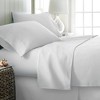 Plazatex Luxurious Ultra Soft 100% Cotton Moisture Wicking Solid Color Sheet Set White - 2 of 4