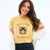 Simply Sage Market Women's Coquette Girl Who Loves Football Short Sleeve Garment Dyed Tee - 2 of 4