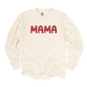 Simply Sage Market Women's Mama Hearts Long Sleeve Garment Dyed Tee - 1 of 4