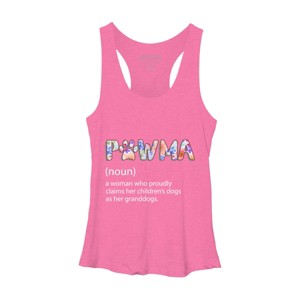 Women's Design By Humans Grandmother Loves Grandogs Pawma By littlesenh1 Racerback Tank Top - 1 of 2