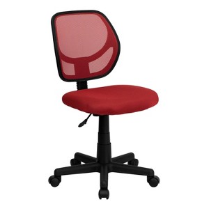 Low Back Red Mesh Swivel Task Chair - Flash Furniture