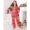 Family Matching Christmas Pajamas Front Zipper One Piece Pajamas wiht Pocket Holiday Pajamas Fleece-Lined Sleepwear Matching Jammies - 3 of 4