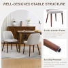 Wooden Dining Chairs, Modern Fabric Side Dinner Chair, Upholstered, for Kitchen, Dining Room, Restaurant - 4 of 4