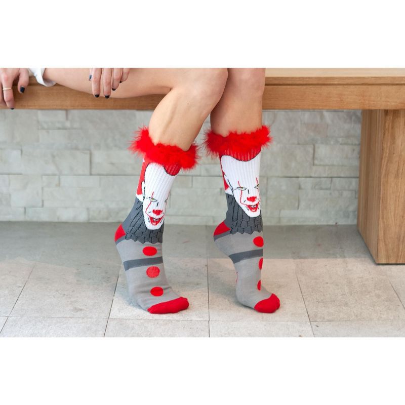 Hypnotic Socks IT Pennywise Athletic Crew Socks - Tube Socks for Adults with 3D Print - 1 Pair, 5 of 8