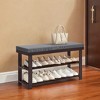 Bamboo Shoe Bench, 3-Tier Shoe Rack, Stable Shoe Organizer for Entryway, - 4 of 4