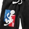 Space Jam (1996) Bugs Bunny Basketball Star Youth Black Lounge Shorts - image 2 of 2