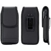 Nakedcellphone Pouch Case for iPhone 16 Pro Max, iPhone 15 Plus (with Metal Clip, Belt Harness, Magnetic Closure, Case-Compatible) - Black - 2 of 4
