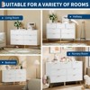 Fluted 7 Drawers Dresser for Bedroom Tall Modern Chest of Drawers with Metal Handle and Curved Profile Design Wood Drawer Organizer - 3 of 4