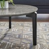 LIVAREEmlen Coffee Table: Modern and Stylish 36'' Coffee Table, Imitation Marble Tabletop with Rubber Wood Solid Wood Legs, Living Room, Office, Home - 4 of 4