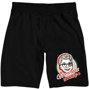 A Christmas Story Ralphie Men's Black Sleep Pajama Shorts - 1 of 4