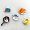 Wrapables 3D Resin Fridge Magnets, Food Simulation Refrigerator Magnets for Kitchen (Set of 5), Breakfast - image 2 of 4