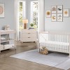 INFURNIC Cribs Convertible 3-in-1 Crib with Adjustable Mattress Heights and Low Profile Design, White, 53.5"*30"*33" - 4 of 4