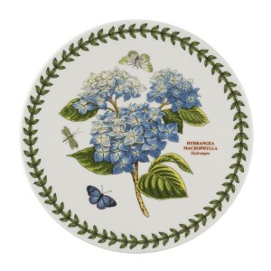 Portmeirion Botanic Garden 8-Inch Trivet, Hydrangea Motif - Durable Porcelain Essential Kitchen Tool, Microwave & Dishwasher Safe, Freezer Friendly - 1 of 3