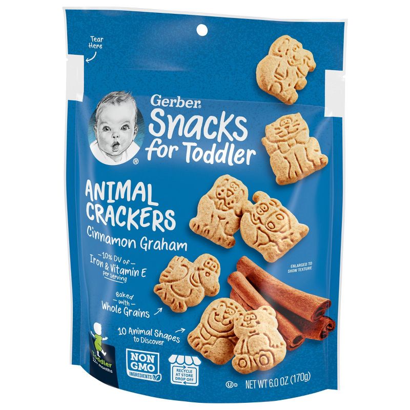 Gerber Cinnamon Graham Animal Crackers - 6oz, 4 of 8