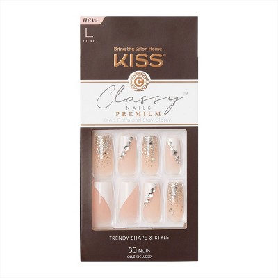 Kiss Premium Classy Fake Nails - Gorgeous - 30ct