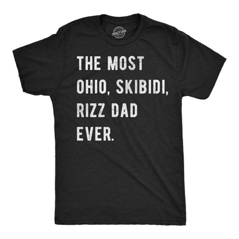 Мужские футболки Crazy Dog T-Shirts, Inc. Mens Funny T Shirts The Most Ohio Skibidi charm Dad Ever Internet Meme Graphic Novelty Tee for Men - Crazy Dog Men's T Shirt Gift for Dad Black XL
