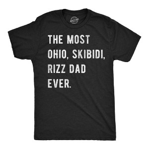 Mens Funny T Shirts The Most Ohio Skibidi charm Dad Ever Internet Meme Graphic Novelty Tee For Men - Crazy Dog Men's T Shirt - 1 of 4