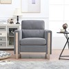 GDFStudio Hannah Comfortable Solid Wood Club Chair with Soft Cushionsa - 2 of 4