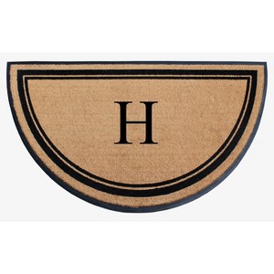A1HC Natural Coir & Rubber Hand Flocked Large Monogrammed Door Mat 36" X 72" Thick Durable Doormats - 1 of 4