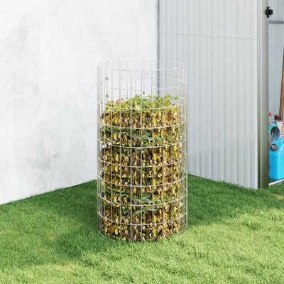 vidaXL Garden Composter Ã˜19.7"x39.4" Galvanized Steel