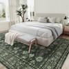 Area Rug Vintage Living Room Washable Distressed Rug Carpet Floral Bedroom Rug Retro Accent Throw Rug Office Dining Room Nursery Indoor - 4 of 4