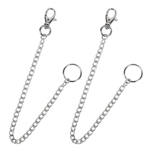 Unique Bargains Key Ring Chain Metal Lobster Swivel Clasp Silver
